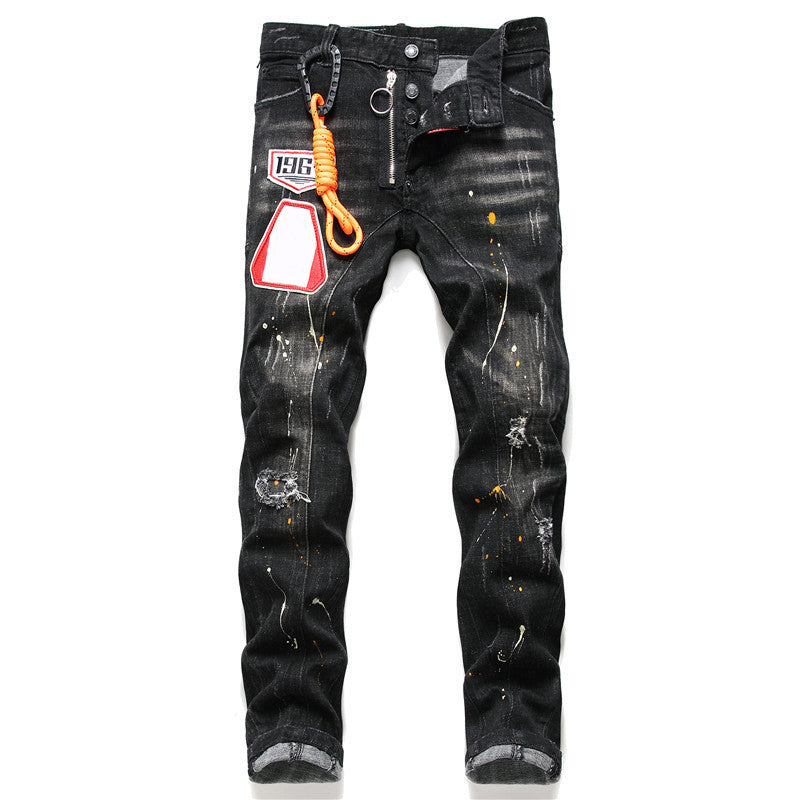 Mens Jeans Stree Denim Tears Mens Luxury Designer Denim Jeans Men Denim Jeans Designer Jeans Embroidery Pants Fashion Holes Trousers Mens Clothing U