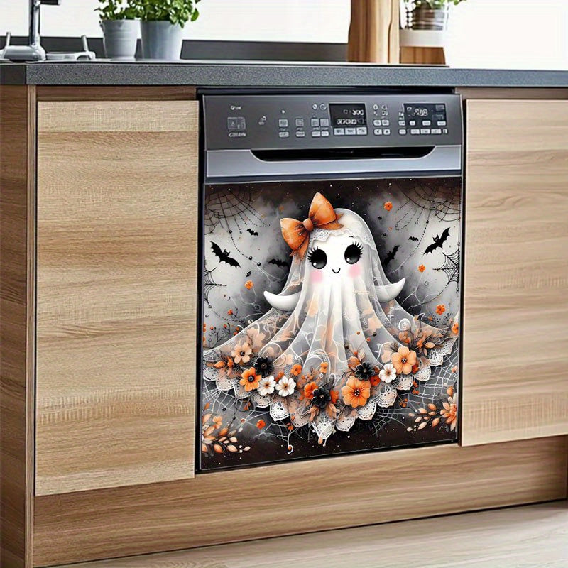 TEMU 2pcs Cute Cartoon Stickers - 2d Flat Vinyl Decals For Dishwasher, Washing Machine, Fridge, Cabinet, Room Door, Bedroom, Kitchen, Office - With