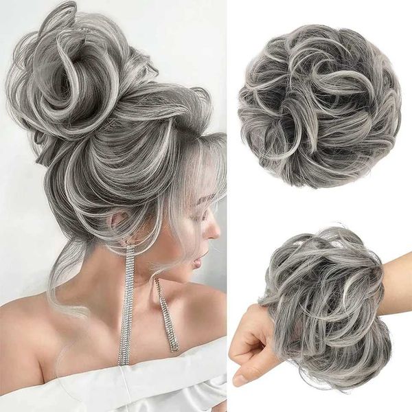 Messy Bun Hair Piece Curly Wavy Hair Bun Scrunchies ExtensionsSynthetic Tousled Updo Hairpieces for Women Y240821