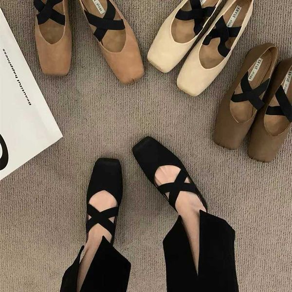 Ballerinas Mulher 2024 Sapatos de verão macios Ladies Ballet Retro New Mary Janes Retro Woman Shoes Ballet Flats Soft Ballerinas Novo Suc241