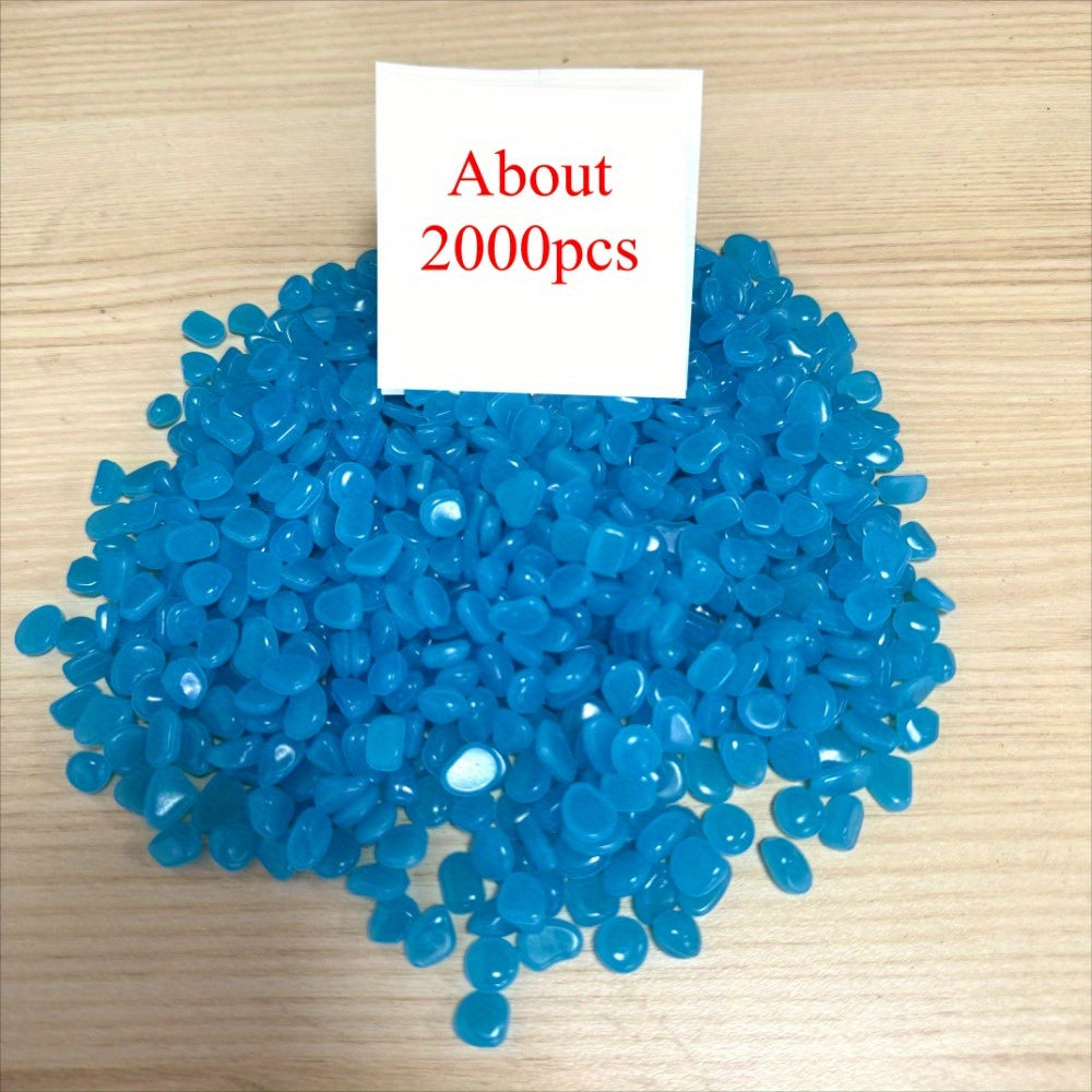 TEMU 2000pcs Glowing Stone Rocks Glow In The Dark, Luminous Decorative Pebbles Stones For Garden, Walkways, Houseplants, Park, And Aquarium