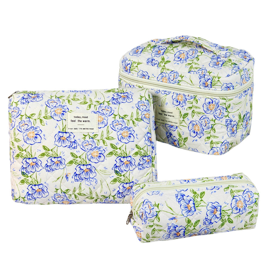 C71 Quilting Large Holding Capacity Pink Rose Compact Box For Storing Personal Care Items