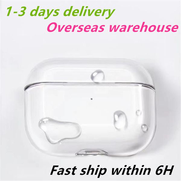 USA Stock For Apple Pro 2 USB C Generation airpod 3 Headphone Accessories Solid TPU Silicone Protective Earphone Cover Wireless Charging Sho