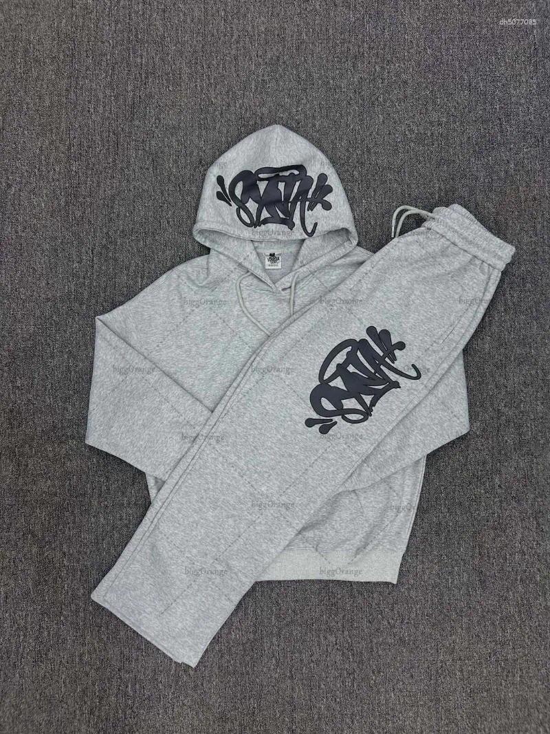 Men&#039;s Tracksuits Casual Harajuku Hip-hop High Street Streetwear Sweatshirt Women Retro Letter Printing Trendy Brand Loose Wide-leg Pants