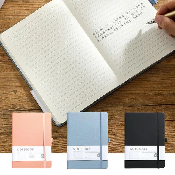 Diary Notebook A5 PU Leather Cover Horizontal Line Journal 200 Pages Notepads Agenda Business Work 250116