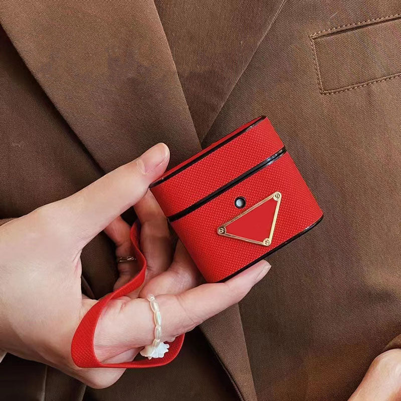 Luxury Leather Wristband Designer Earphone Accessories for Apple AirPods 1 2 3 Pro 2 TWS Earbuds Wireless Bluetooth Headphone PU Case Wrist Strap La