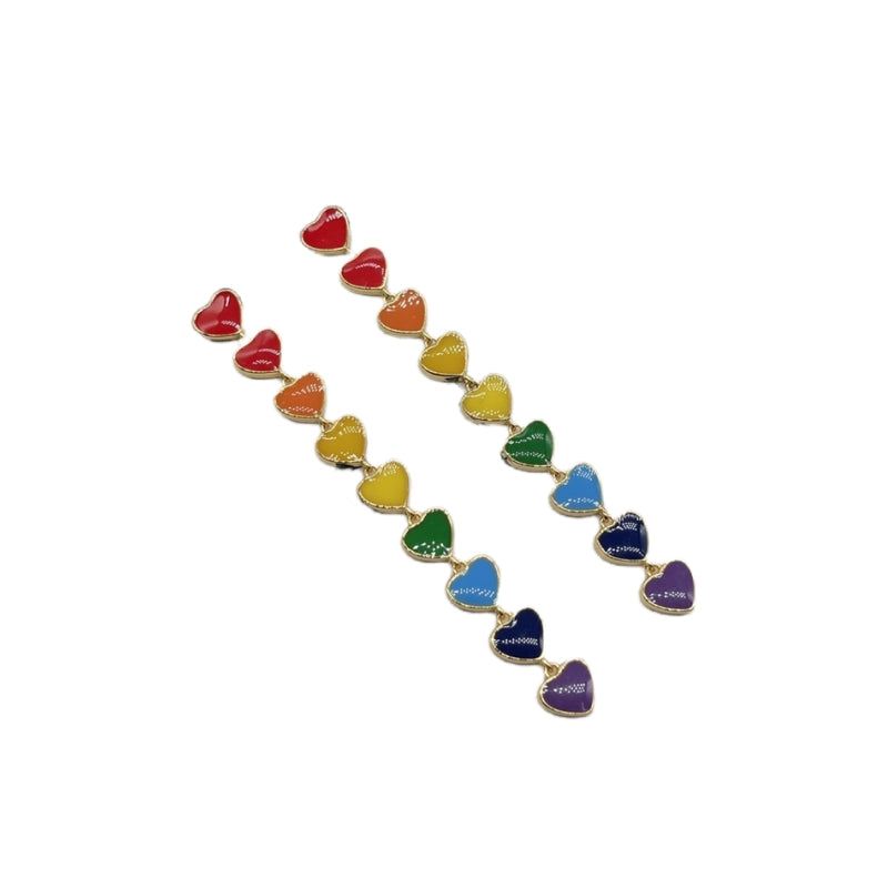 New Fashion Accessories Colourful Nine Little Hearts Earrings Love summer jewellery