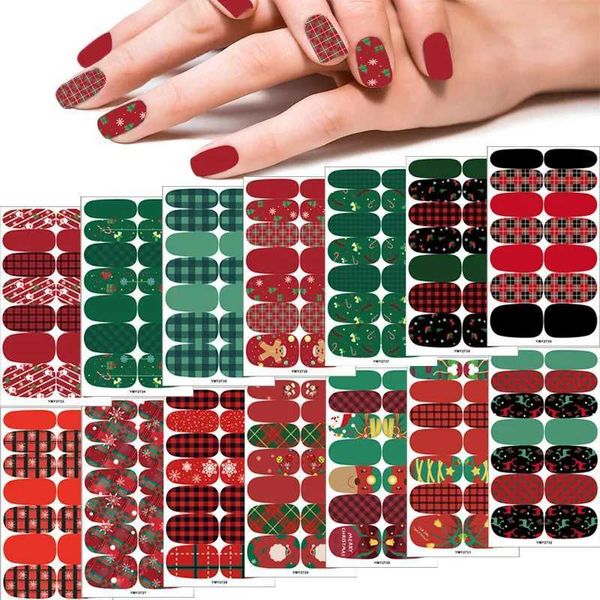 Bakerless Christmas series nail polish sticker ordinary nail art decoration heart shape design glitter powder treatment skillsW241127