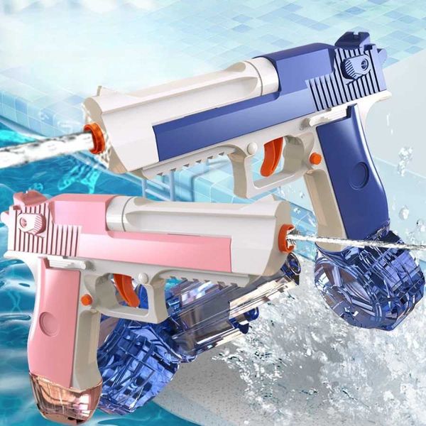 Sand Play Water Fun Linkage rehearsal childrens pressing continuous firing water gun toys desert eagles play games beach H250116