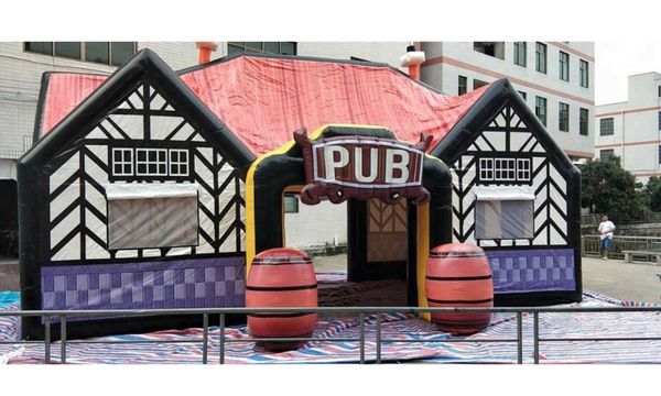 Whiskey dark beer party giant inflatable pub tent irish bars with casks for commercial use cabin tent sale