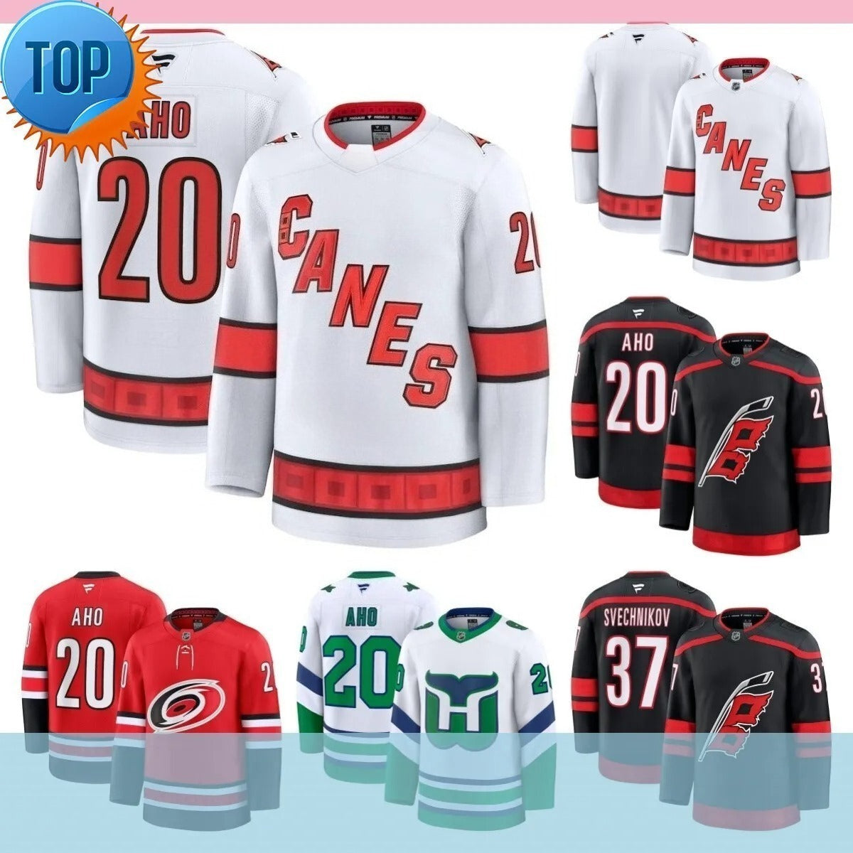 Hurricanes Hockey Jersey Martin Necas Sebastian Aho Shayne Gostisbehere Andrei Svechnikov Seth Jarvis Eric Robinson Jack Roslovic Dmitry Orlov men