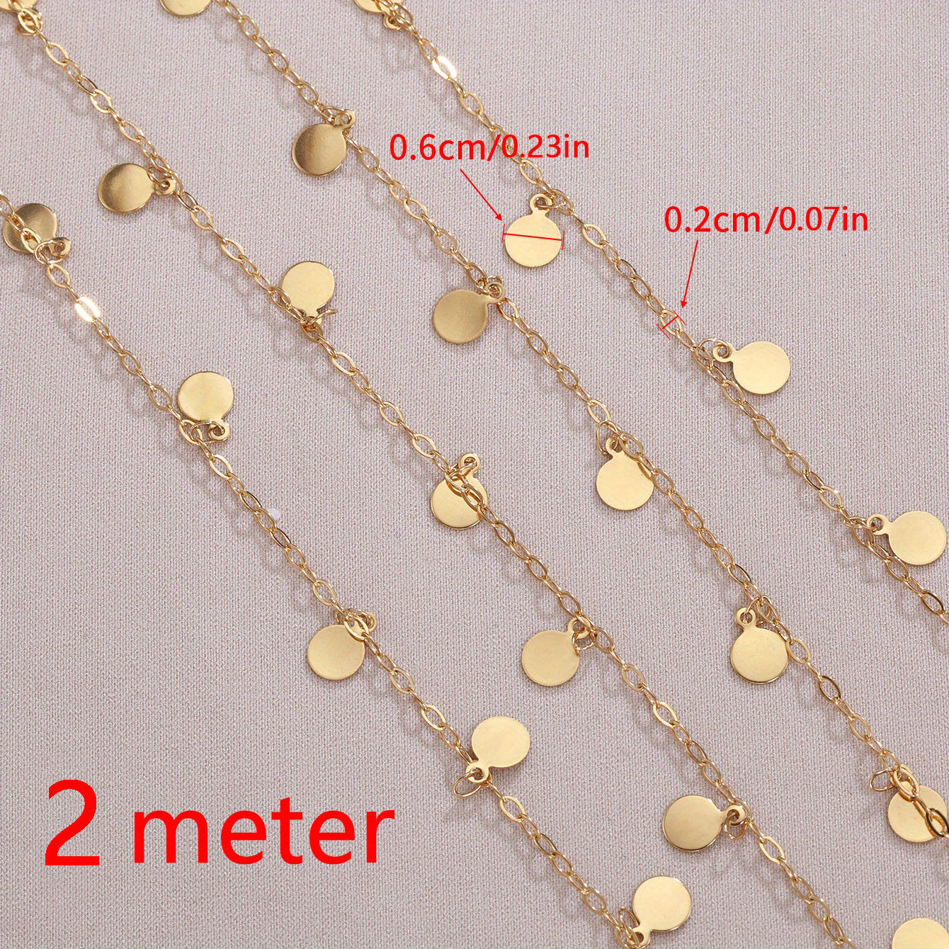TEMU 1m-2m Stainless Steel Chain With 0.6cm Round Pendant, Handmade Diy Bracelet And Necklace Accessories For Women, Making, Handmade Crafts, Stylish