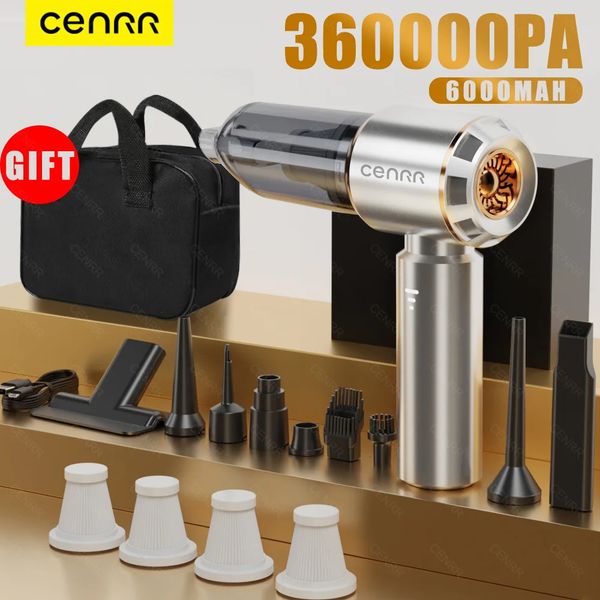 CENRR 360000PA Mini Car Vacuum Cleaner Cordless Powerful Wireless HandHeld Portable Cleaning Machine w241115