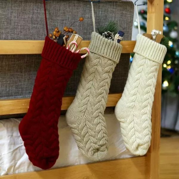 Quality High Personalized Gift Bags Knit Christmas Decorations Xmas Stocking Large Decorative Soc Fy2932 Bb1118