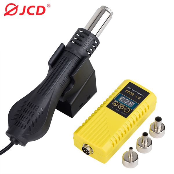 Heat Guns JCD Air 8858 Micro Rework Soldering Station LCD Digital Hair Dryer For 220V 750W Welding Repair Tools 221118