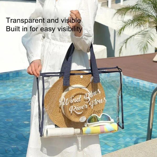 Storage Bags 1PC Transparent Waterproof Portable Cosmetic Bag Travel Fashionable PVC Beach