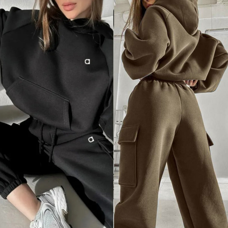 Designer Yoga Outfit Hoodies 2-piece Letter Printing Sports Suit Sportswear Jogging Hooded Clothes Hoodie Sweatpants Luxury Long Sleeve Pullover Cas