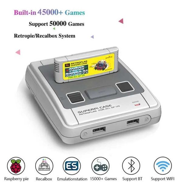 Built in 45000+ Family Recreation Video Game Console Handheld Gameplayer For SNES-MEGA Case Pre-install Recalbox Retro Games Y240808