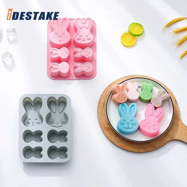 Rabbit Silicone Cake Mold Baby Food Making Mold DIY Easter Rabbit Egg Pudding Jelly Candy Chocolate Mold Bread Baking Tool W250108