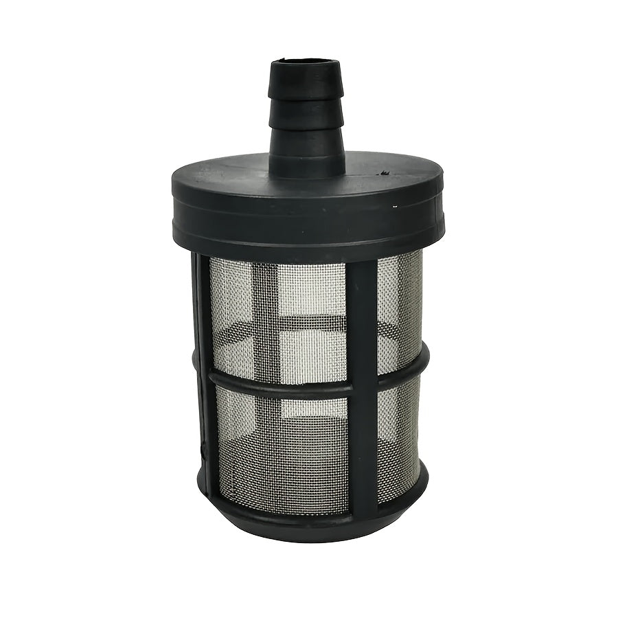 TEMU [compact Size] Dual-layer Suction Inlet Filter With 0.47" Connector - 2.72" Tall, Black Pp Material, Ideal For Aquariums, Hoses, And Pumps