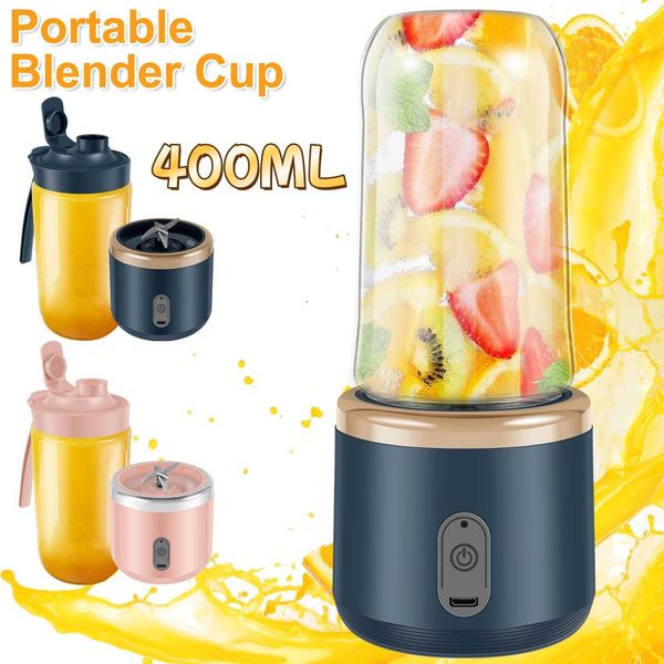 Rechargeable Mixers Fresh Fruit Juicers 400ML Electric Juicer Blender Fruit Juicer Cup Usb Portable Juice Bottle Mini Ice MakerXJ241227