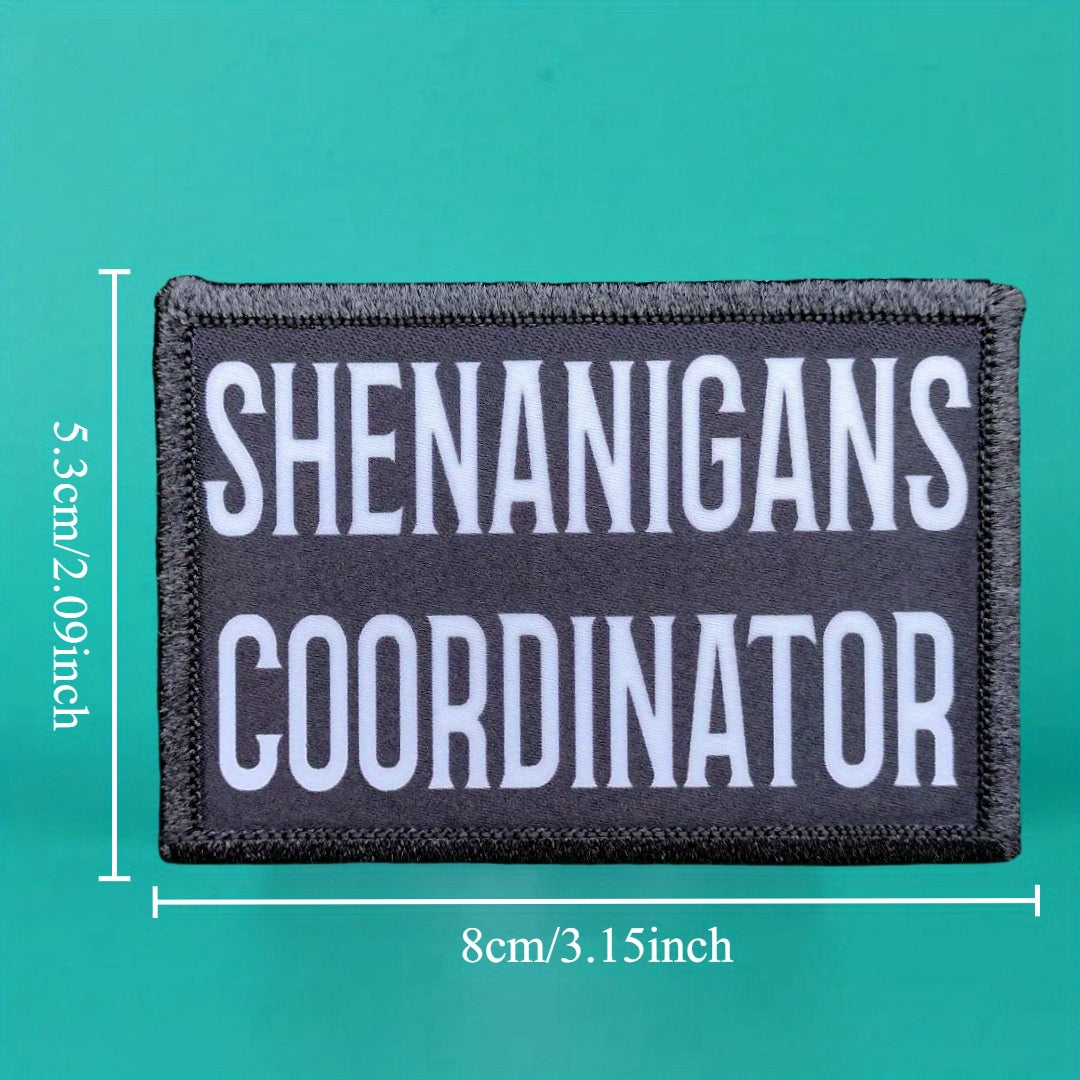 TEMU Tactical - Black Background With White Text, Hook And Loop Backing For Backpacks, Hats, Or Uniforms