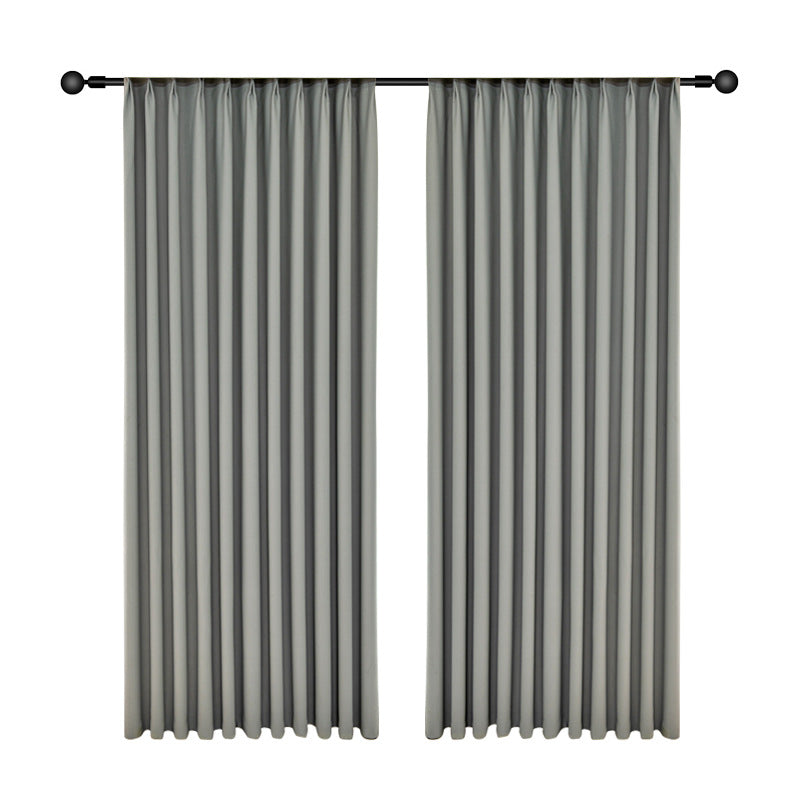 T402 new thick blackout chenille curtains modern simple living room bedroom high-grade curtains finished product Curtain