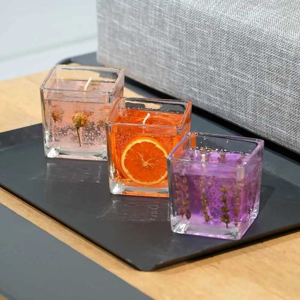 Scented Candle Large bottle of high-quality flower scented candles 550G lavender-rose-orange true inlay perfume E H250113