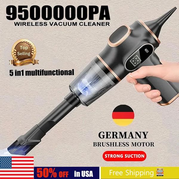 9500000Pa 5 in1 Wireless Automobile Vacuum Cleaner Portable Vacuum Cleaner Handheld Mini Vacuum Clean For Car Home 240718