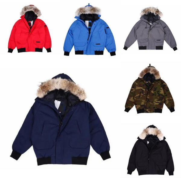 Designer Mens Parka Puffer Jackets Winter Jacket Fur Hooded Coat Men Letters Zipper White Duck Down Full Sleeve Homme Outerwear Coats