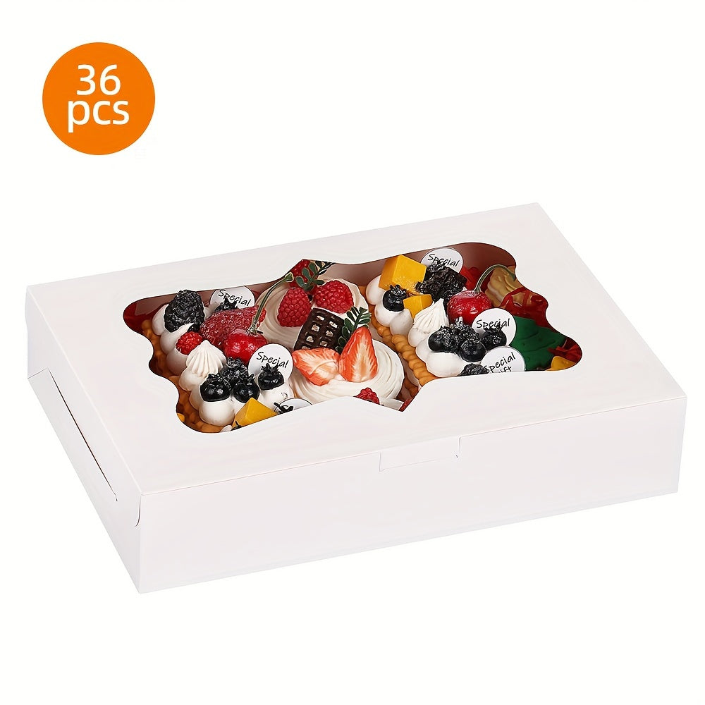 TEMU Tomnk 36pcs Cupcake Boxes With Window, Bakery Cake Boxes, Cookie Boxes, Cajas Para Cupcakes De, Pastry Boxes For Chocolate, Strawberries, ,
