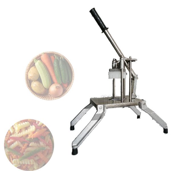 New Style Manual Potato Chip Crinkle Cutter Machine Vegetable Slicer Wave Knife Wavy French Fries Cutter For Restaurant Use