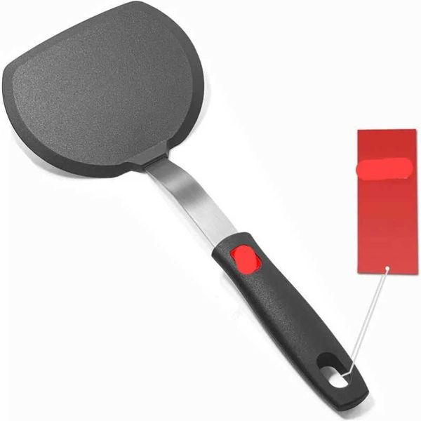 Silicone Pancake Spata Turner with Lengthe Handle Heat Resistant Large ible Kitchen Utensils Rubber FlipperT250118