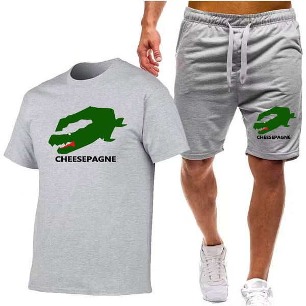 Men&#039;s Sets Korean Fashion 2 Piece Set Tracksuits Men Casual Men Clothing Joggers Set Plaid T Shirt Shorts Men Outfit Set