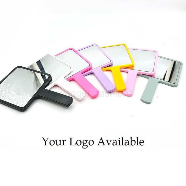 Factory Wholesale Custom Mirror Private Label Portable Square Shape Handheld Mirror Cute Small For Daily Cosmetic MakeupXJ240813
