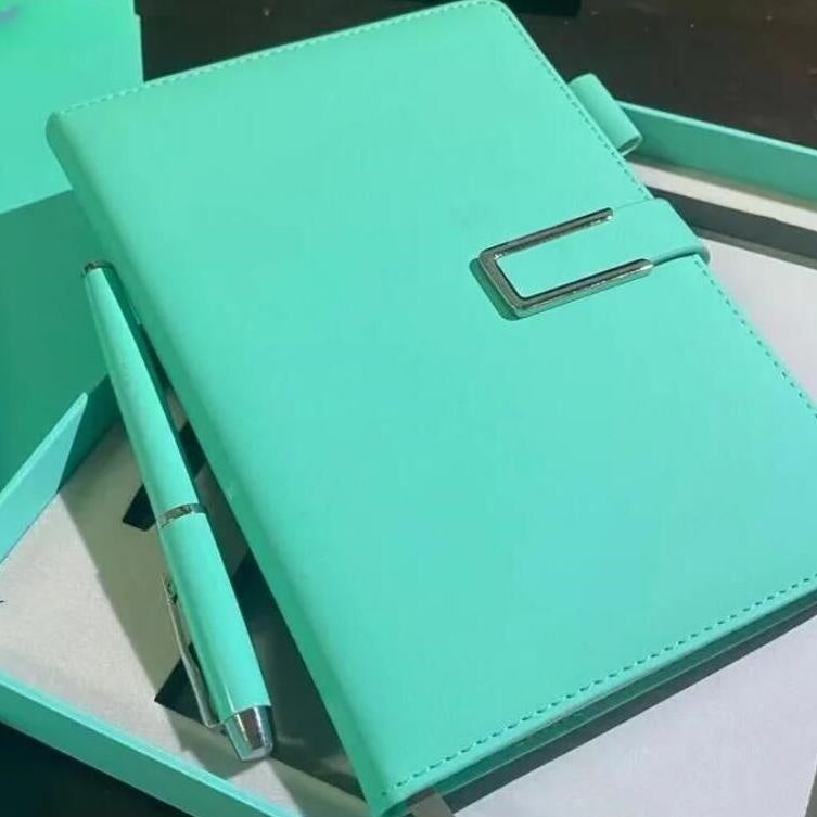 Retro fashion designer letter printed notebook business thickening student A5 notebook with ballpoint pen