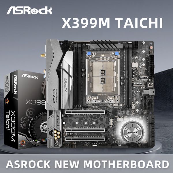 ASROCK X399M TAICHI Motherboard Supports AMD TR4 Socket Ryzen Threadripper Series CPUs with AMD X399 Chipset DDR4 Micro ATX