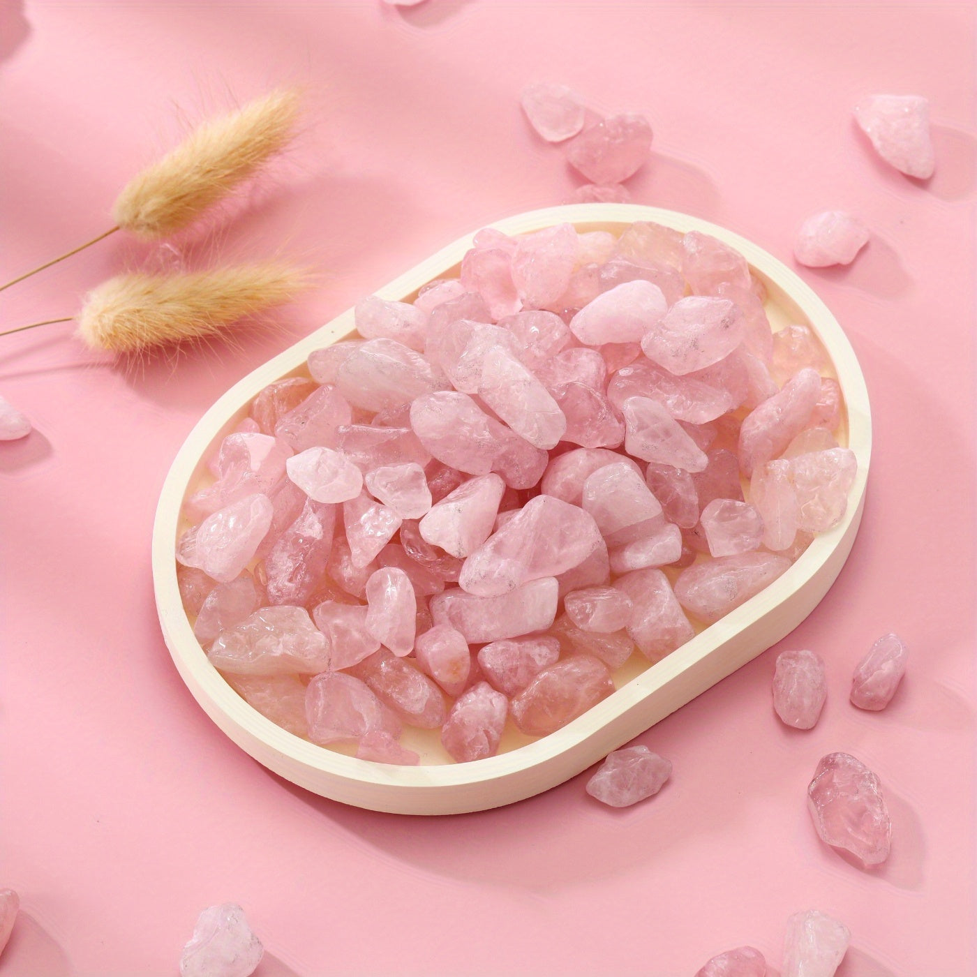 TEMU 0.22oz, High Quality Crystal Chips - Rose Quartz, Obsidian - For , Wishing Bottles, Aquarium Decor, Flowerpot, Filler, Decorative Rocks, Fish