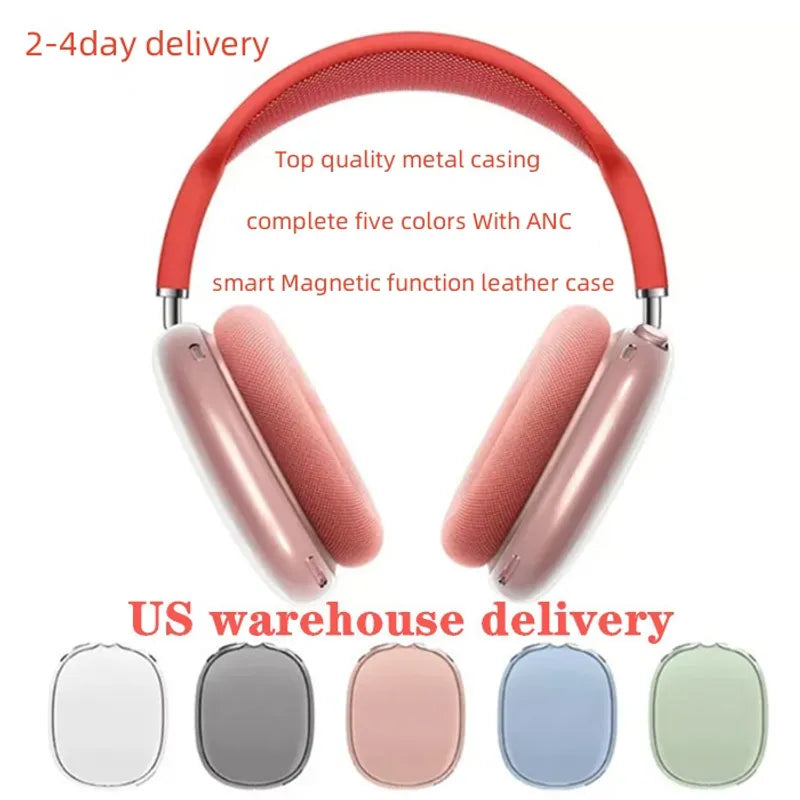 B1 Pods 2 3 4 Bluetooth Headphones Accessories Max Headphone Wireless Earphone ANC Metal shell Silicone Anti-drop Protective cover Case A simple rec
