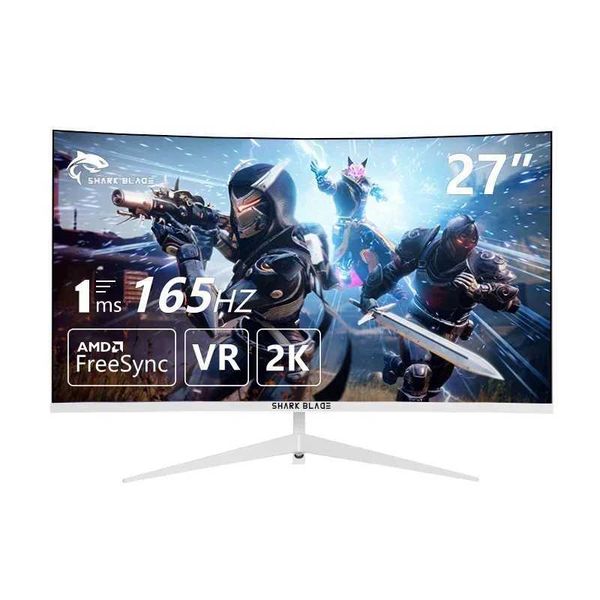 Monitors 27 Inch 2K Curved Gaming Computer Display Monitor 165Hz16 9 Gamer 2560*1440 IPS Screen HDR400 Y2406265W0B