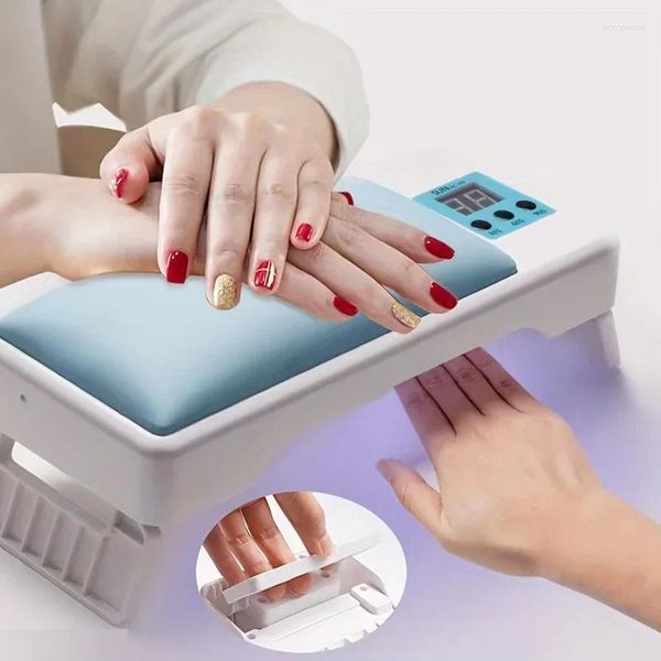 Nail Dryers Arm Rest With UV Led Lamp 2 In 1 Manicure Pillow Stand Professional Gel Dryer For Fingernails Toenails