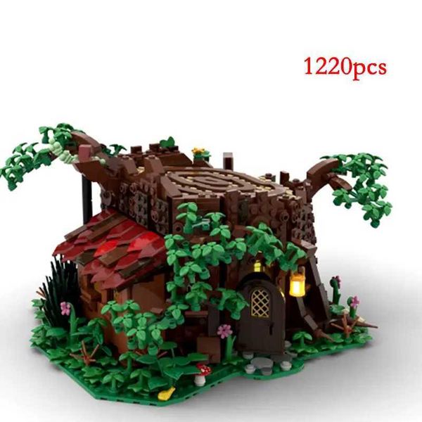 Blocks Spot MOC-98101 Small Particle Forest Architecture Tree House 1220pcs Puzzle Toys Gift Model Ornament Y250112M7ZI