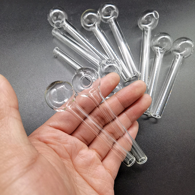 Pyrex Glass Oil Burner Pipe Clear Color Quality Pipes Transparent Great Tube Tubes Nail Tips 7cm 10cm 12cm Smoking Hand Pipes