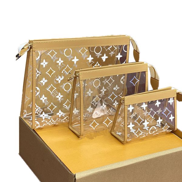 24ss Cosmetic Cases Women Clear Luxurys Designers Bags Totes Handbag Wallets Messenger Purse Card Holder pouch Travel outdoors Messenger Bag