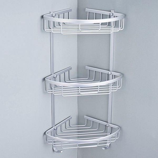 Bathroom Shelves 1-2-3 Layers Triangular Corner Rack Toilet Bathroom Shelf Kitchen Shelves Basket Hanger Shampoo Shower Gel Organizer Holder