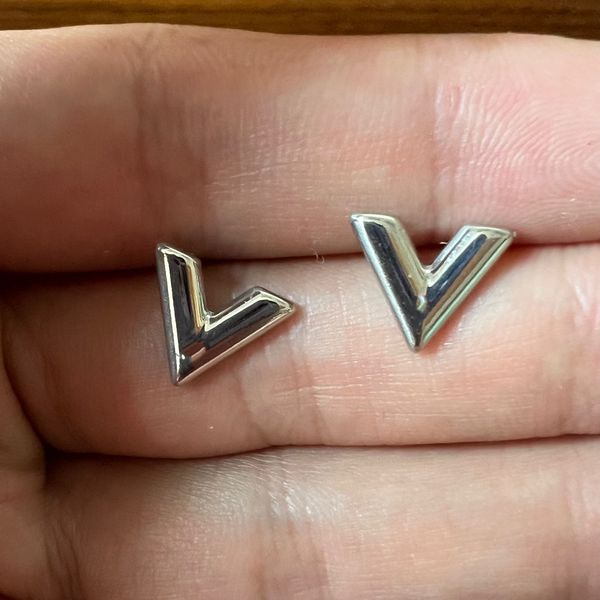 316L Stainless Steel high mirror small heart letter stud Earring 18k rose Gold Silver studs Earrings Women men Wedding Party love Jewelry ne