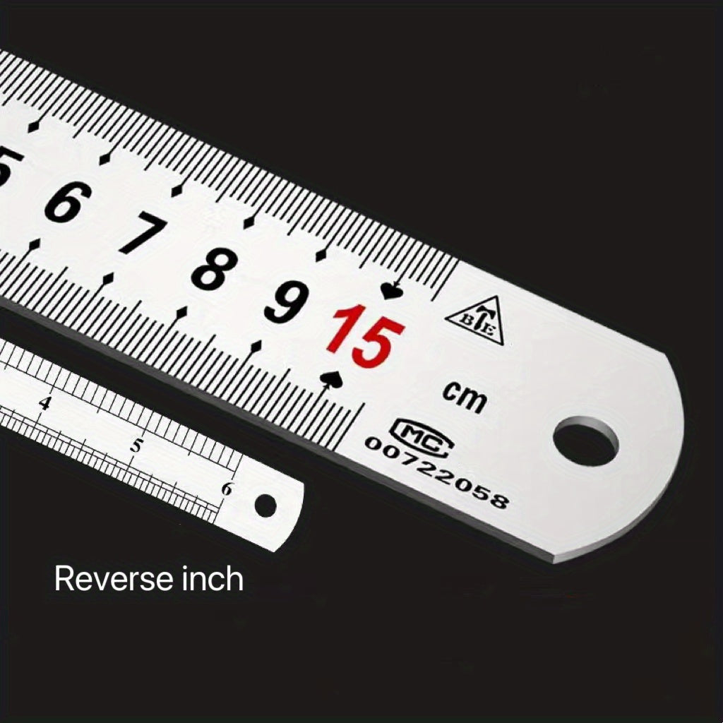 TEMU High-quality Thickened Inch- Dual-scale Ruler, Factory , Drafting Equipment, Professional Ruler, , Industrialgrade Ruler, Durability, Measuring
