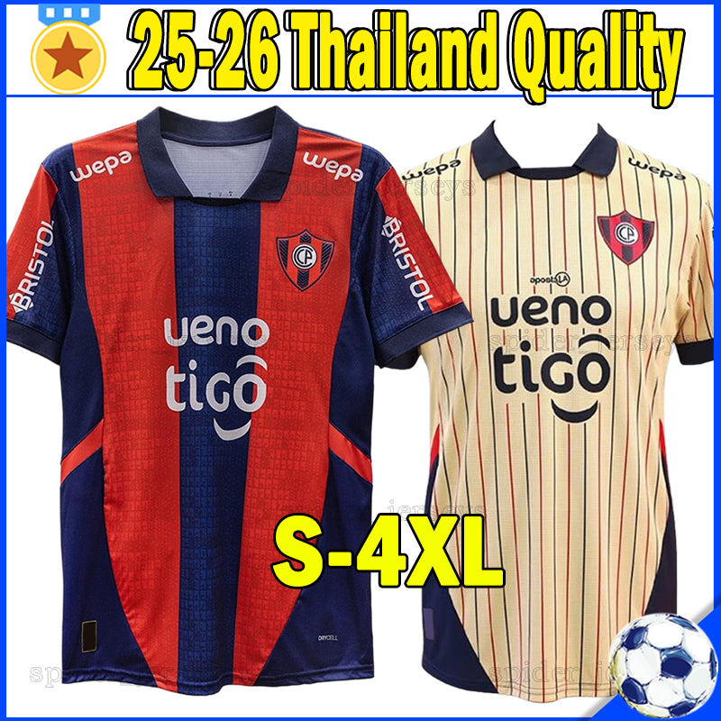 XXXL 4XL 25 26 Club Cerro Porteno Soccer Jerseys 2025 2026 Cerro Porteno Football Shirts Ciclon Men Uniforms Sets