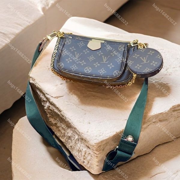 10Aa Top Quality womens shoulder crossbody bag designer handbag 3PCs with Coin Purse litchi leather chain bags halloween louiseviutton tote