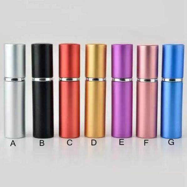5ml Perfume Bottle Aluminium Anodized Compact Perfume Atomizer Fragrance Glass Scent-bottle Travel Refillable Makeup Spray Bottle PRO232 2.1